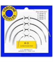 KIT OF STRAIGHT ROUND POINT NEEDLES K3